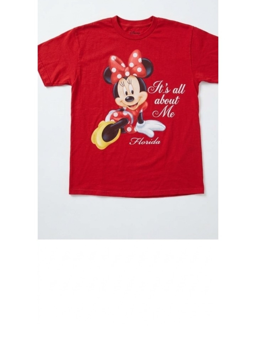 Disney Red Medium Women Minnie Mouse Florida Graphic Tee